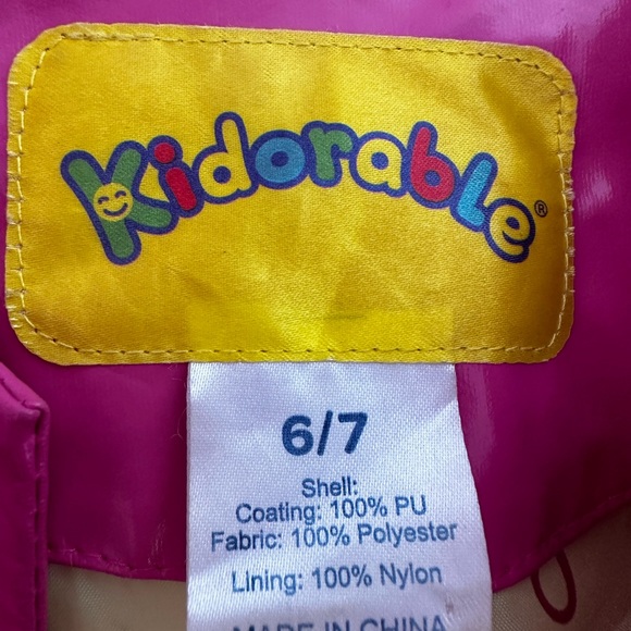 Kidorable rain jacket sz 6/7(oversized). Never worn. - Picture 3 of 6
